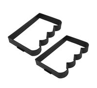 OFFIGAM Moule pour Bordure de Jardin en PVC Noir, Moule à Dalles de Ciment Rectangulaire Technologie de Libération Rapide, pour Allée de Jardin et Patio, 2 Pièces Réutilisables