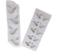 OFFIGAM Moule Silicone Cœur 2 Pièces pour Chocolat et Bonbons, 4 et 10 Cavités, Antiadhésif, Réutilisable, pour Pâtisserie et Congélation