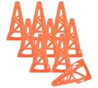 OFFIGAM Obstacle de Football 23cm Orange en PE Cônes à Fentes Pliables pour Entraînement Intérieur et Délimitation sur Site, Design Néon Lumineux
