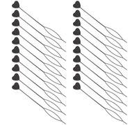 OFFIGAM Outil de Coiffure 50pcs en Abs Noir de Cœur, Simple et Élégant, pour Tresses et Chignons, pour Ballets et Fêtes, sans Abîmer Cheveux