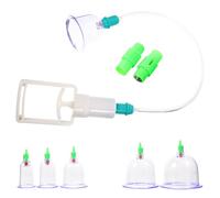 OFFIGAM Outil de Thérapie par Ventouses Épaissi en Plastique pour Usage à Domicile, Kit de Massage Ventouses et Aspiration pour Relaxation et Bien-