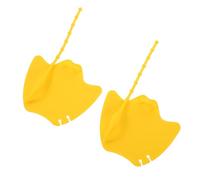 OFFIGAM Pagaies de Natation à Main Demi-Paume en Silicone Jaune Sangles Réglables et Structure Rigide Améliore la Technique de en Crawl pour Adultes et Garçon et Filles