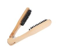OFFIGAM Peigne Lisseur en Bois Beige pour Femmes, Brosse Chauffante Lissante Rapide et Douce, pour Lisser et Coiffer Facilement les Cheveux