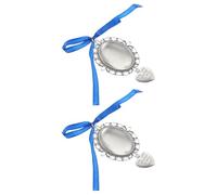 OFFIGAM Pendentifs Cadre Photo Facile à Fixer 2pcs pour Bouquet de Mariage, Alliage et Verre, Résistance à L'usure pour Créations Bijoux