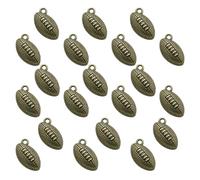 OFFIGAM Pendentifs Charme Délicat en Alliage Forme Ballon de Rugby 20pcs Accessoires pour Fabrication de Bijoux DIY Design Unique et Simple pour Collier ou Porte-clés