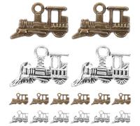 OFFIGAM Pendentifs Design Unique et Apparence Mise en Valeur Forme Train Rétro 60 Pièces en Alliage pour Création de Breloques Délicates pour Bracelet DIY Bijoux