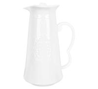 OFFIGAM Pichet D'eau en Céramique Blanche 1300ml Couvercle pour Boissons et Fêtes Élégantes Style Simple