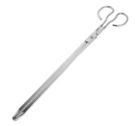 OFFIGAM Pinces à Bûches en Acier Inoxydable Argentées Manches Allongés, Faciles à Nettoyer Ranger pour Poêles à Bois et Chauffages Domestiques