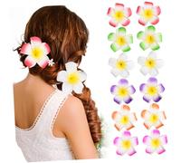 OFFIGAM Pinces à Cheveux Fleuries 9 Cm Lot De 12 Mousse Colorée Six Tons Décoration Pour Mariages Et Célébrations Plage