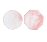 OFFIGAM Plaque de Cire à Cacheter Résistante la Chaleur en Céramique Motif Marbré, Lot de 2 Pièces, Coussinet Isolant pour Tampons et Sceaux