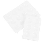 OFFIGAM Plaque de Réaction Expérimentale en Céramique 4pcs 6 et 12 Trous, Design Compact Blanc, Facile à Ranger pour Laboratoire ou Cours de Chimie