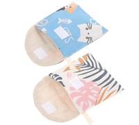 OFFIGAM Pochette de Serviette Hygiénique pour Filles Fermeture Éclair, en Coton Lin, Pratique Rangement Transport des Petits Objets, Lot de 2 Pièces
