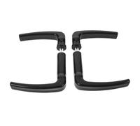 OFFIGAM Poignée de Porte de Clôture Stabilité Sécurisée en Fer Noir Goupille de Verrouillage, Lot de 2 Set de Set, Style Européen pour Portes de Jardin et Portails Extérieurs