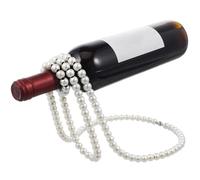 OFFIGAM Porte-Bouteilles Flottant Collier de Perles Support Vin Créatif pour Domicile Bar Restaurant Blanc