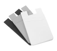 OFFIGAM Porte-Cartes Adhésifs en Silicone Lot de 3 pour Téléphone Portable Design Multi-Couches Facile à Utiliser pour Cartes de Visite et Cartes de Bus