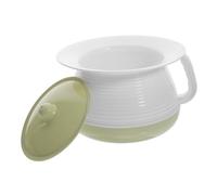 OFFIGAM Pot de Chambre en Plastique Épais Vert Couvercle, Conteneur Urinoir pour Adultes et Garçon et Filles, Pot de Rangement Compact et Portable pour Usage Domestique et Réutilisable