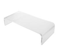 OFFIGAM Protecteur de Clavier Transparent en Acrylique 45X20X10 CM Support de Rangement Multifonction Anti-Poussière et Support D’Écran pour Bureau Accessoire Clavier Pratique et