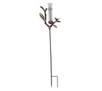 OFFIGAM Rain Gauge with Metal Stake Antique Bird and Leaf Design Dual Scale Measuring Tube Weatherproof Outdoor Rain Measure Gauge for Garden Lawn Patio Decor