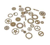 OFFIGAM résultats de forme d'engrenage rétro perles de bijoux personnalisés breloques en forme d'engrenage découvertes de bijoux de bricolage pendentifs engrenages steampunk alliage Doré
