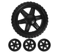 OFFIGAM Roues de Remplacement Accessoires Noirs Lot de 4 pour Chariot de Courses en Plastique Pu, Roues Pratiques pour Escaliers pour Panier à Provisions Pliable