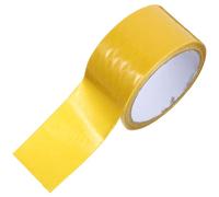 OFFIGAM Ruban Adhésif Double Face Haute Adhérence sans Traces Jaune Rouleau Unique en Tissu Imperméable pour Revêtements de Sol et Cuir