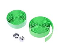 OFFIGAM Ruban de Guidon Antidérapant Vert en Mousse Caoutchouc pour Vélo de Route avec Absorption de Sueur et Bouchons de Barres Autocollants Pratiques