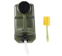 OFFIGAM Seau Eau Portable PE Alimentaire avec Robinet Étanche Jerrican Multifonction pour Camping Barbecue et Voyage Voiture Réservoir Liquide Scellé avec Accessoires de Nettoyage