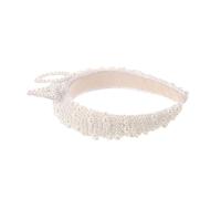 OFFIGAM Serrage-tête Accessoire Photogénique Élégant en Perles Artificielles Blanches Confortable à Porter pour Femmes et Filles pour Événements Formels et Après-