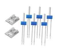 OFFIGAM Set Aiguilles Doubles Universelles pour Machine à Coudre Multi Accessoires avec Boîte de Rangement Adapté Aux Machines à Coudre