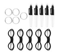 OFFIGAM Set de 15 Pièces pour Infirmière Ciseaux Pliables de Sécurité et Stylos Marqueurs Noirs en Plastique Ergonomique, pour L'école Bureau