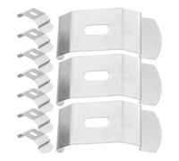 OFFIGAM Support de Store Métallique en Fer Argenté Design Top Mount, Installation Stable, pour Stores Verticaux Modernes, 1 Set de Supports Robustes