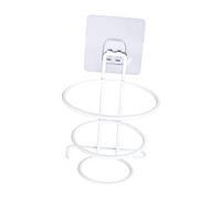 OFFIGAM Support Mural De Sèche-cheveux Blanc Rangement Organisateur De Salle De Bain Résistant Aux Hautes Températures Et Antirayures Étagère Pratique Et Élégante Pour Décor