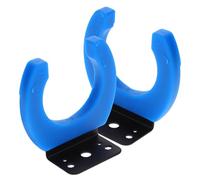 OFFIGAM Support Mural pour Micro sans Fil 2pcs Léger en Caoutchouc et Fer, pour Kit Karaoke à Domicile, Crochet Robuste pour Micro Bleu
