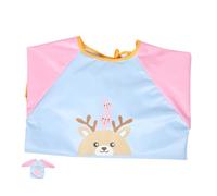 OFFIGAM Tablier De Peinture Pour Tout-petits Avec Manches Longues Bavoir Imperméable Tissu Doux Motif Cerf Mignon Repas Et Activités Artistiques Taille m