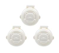OFFIGAM Verrou de Couvercle à Bouton Blanc pour Machine à Laver, 3 Pièces, Design Adhésif Facile à Installer, Protection Sécurité Bébé, Présent D'anniversaire