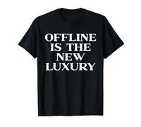Offline is The New Luxury, Y2k Aesthetic Trendy Quote Slogan T-Shirt