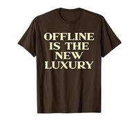 Offline is The New Luxury, Y2k Aesthetic Trendy Quote Slogan T-Shirt