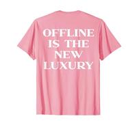Offline is The New Luxury, Y2k Aesthetic Trendy Slogan Back T-Shirt