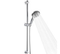 OFFO Barre de Douche,Barre Douche 80 cm,Ensemble de Douche avec Pomme de Douche,Kit Douche avec Pomme de Douche et Douchette à Main avec 6 Types de Jets et Flexible de 1.6 m,Chromé