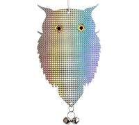 OFFO Effaroucheur Oiseaux 1 Pièce, Anti Pigeon Chouette Réfléchissante | Leurre Chouette en Plastique avec Cloches, Répulsif Oiseaux Extérieur pour Jardin, Balcon et Toit, Protection Durabl