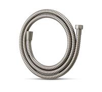 OFFO Flexible de Douche 1.6m,Avec protection Anti-Torsion,Inox Tuyau de Douche,Haute pression de remplacement Tuyau de Douche,Pour robinetterie de salle de bains,Nickel Brossé