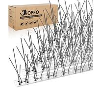 OFFO pic Anti Pigeon (5,2m), pré-assemblées pour toits et fenêtres, Piques Anti-Oiseaux durables Contre Corbeau, Mouette et Petit Oiseau, Ensemble de Pointes Anti-Oiseaux en Argent Brillant