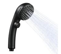OFFO Pommeau de Douche 5 Modes avec Fonction Pause, Noir