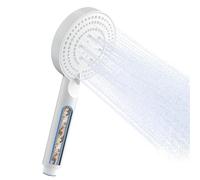 OFFO Pommeau de Douche Anti Calcaire Filtrant, 6 Modes, Blanco | Douchette Haute Pression avec Filtration Multi-niveaux, Économie d’Eau, Filtre Anti Calcaire, pour Eau Dure, Salle de Bain