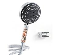 OFFO Pommeau de Douche avec Tuyau 1,6m Support, Filtre Visible