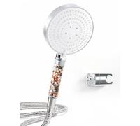 OFFO Pommeau de Douche avec Tuyau 1,6m Support, Filtre Visible