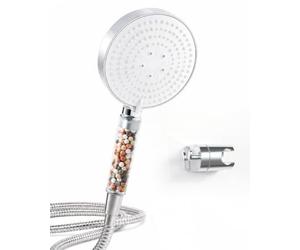 OFFO Pommeau de Douche avec Tuyau 1,6m Support, Filtre Visible