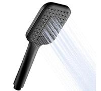 OFFO Pommeau de Douche, Pomme de Douche à Main à 3 Modes, Grande Pomme Douche Carré , Pommeau de Douche Économie d'Eau, Douchette pour Salle de Bain, Noir