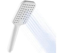 OFFO Pommeau de Douche, Pomme de Douche à Main à 3 Modes, Grande Pommeau de Douche Carré, Pomme Douche Économie d'Eau, Douchette pour Salle de Bain, Blanc