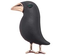 OFFPENSIG Broche de Corbeau,Broches d'email d'oiseau de Peinture Noire, Femmes Costumes, Robe, Chapeau, Broche, Boucle d' Animale, Cadeau